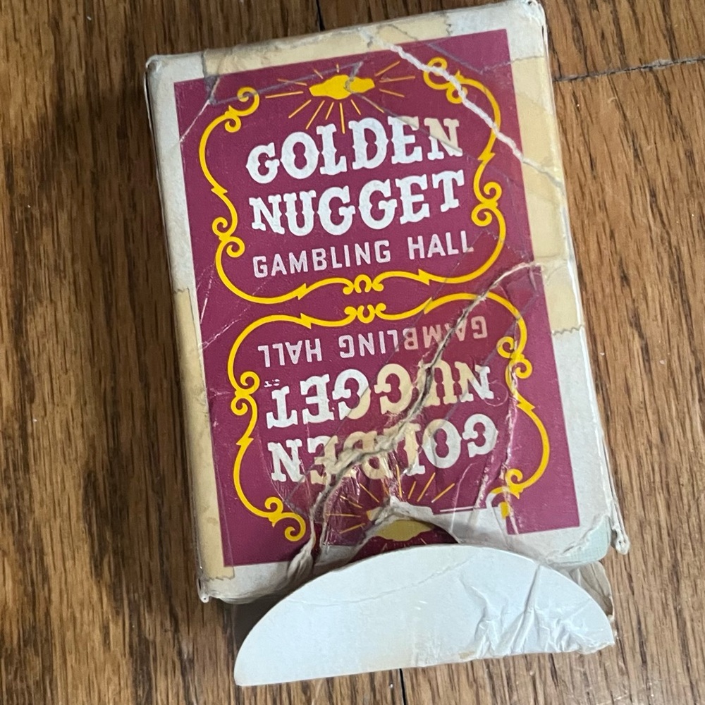 Vintage Golden Nugget Gambling Hall Red Playing Cards